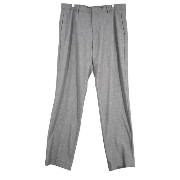 Savane Gray Tailored Fit Belt Loops Classic Modern Trousers Mens Size 34 X 32‎ - Picture 1 of 7
